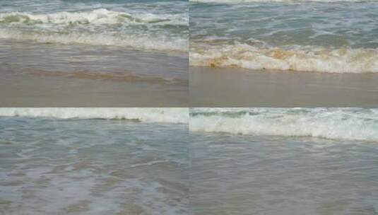 海水沙滩水泡慢镜头高清在线视频素材下载