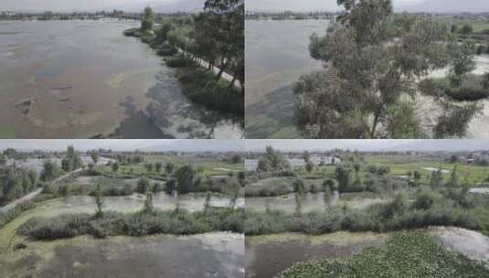 云南大理湿地农田高山村庄14高清在线视频素材下载