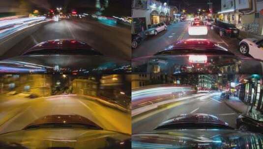 车辆在路上行驶第一视角延时高清在线视频素材下载