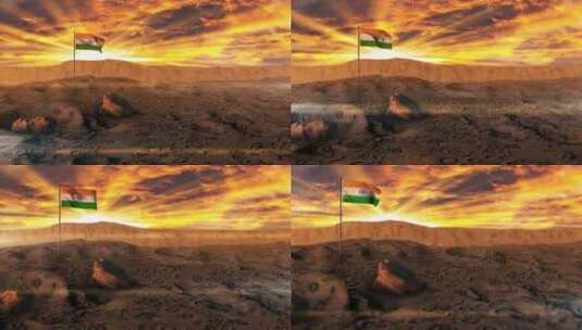 印度国旗乌托邦高清在线视频素材下载