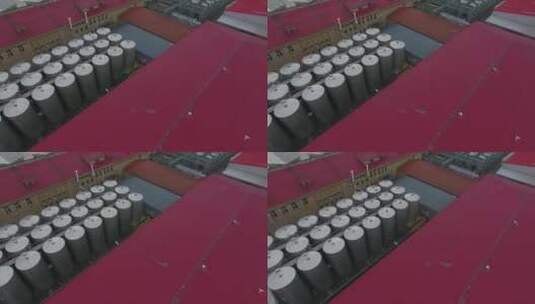 发酵工艺 醋厂发酵罐高清在线视频素材下载