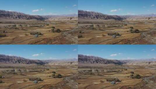 新疆塔什库尔干县乡村田野田园自然风光高清在线视频素材下载