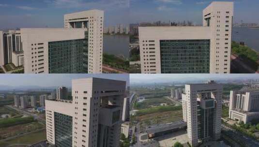 南昌九龙湖新城建筑大楼高清在线视频素材下载