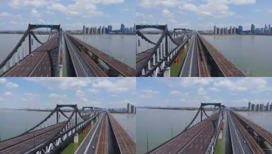 杭州九堡彭埠大桥高清在线视频素材下载