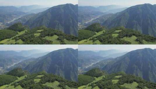 重庆奉节山水群山自然风光航拍背景素材高清在线视频素材下载