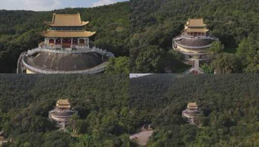 航拍溧水无想山无想寺高清在线视频素材下载