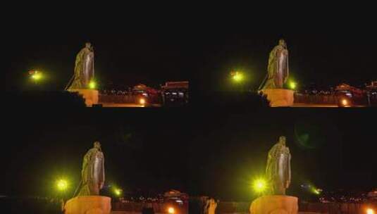 大雁塔玄奘雕像3高清在线视频素材下载