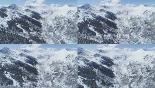 川西航拍风景雪山荒野高清在线视频素材下载