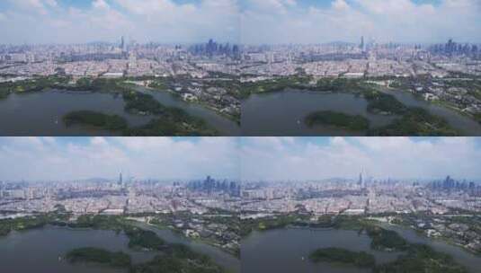 广州海珠湖航拍视频高清在线视频素材下载