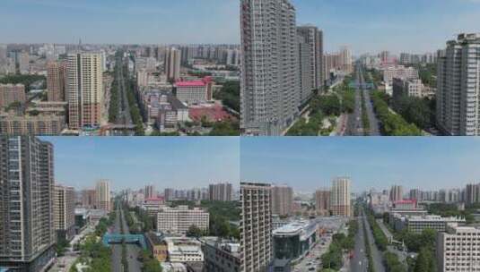 西安城市建筑长安南路航拍高清在线视频素材下载