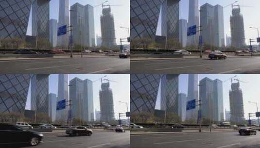 北京中央商务区市中心道路高清在线视频素材下载
