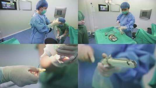医生们在手术室工作高清在线视频素材下载