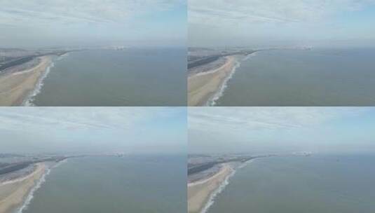 泉州海岸线航拍大海惠安海边风景高清在线视频素材下载