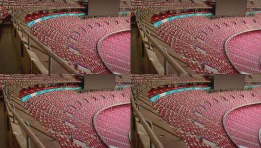 北京鸟巢国家体育场看台上的座椅高清在线视频素材下载