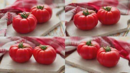 两个新鲜的番茄高清在线视频素材下载