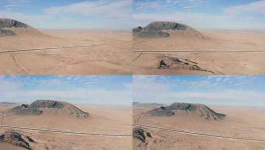 4k航拍内蒙古乌兰哈达火山地质公园自驾游高清在线视频素材下载