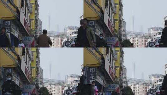 广州塔与城中村高清在线视频素材下载