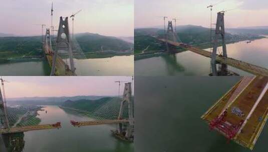 正在修建中的大桥4K高清在线视频素材下载