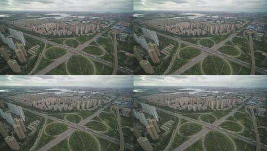 湖北十堰城市空镜航拍高清在线视频素材下载
