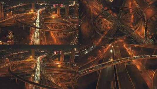 天津中石油桥立交桥车流出行低碳堵车拥堵高清在线视频素材下载
