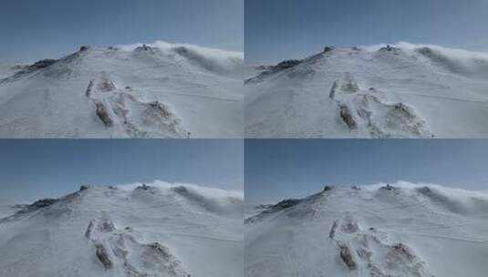 空中冬季雪山高清在线视频素材下载