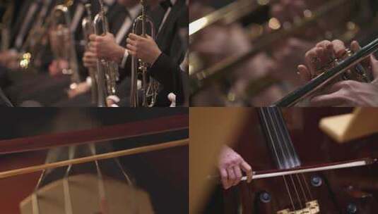 交响乐队 管弦乐队 对手 提琴 西洋乐高清在线视频素材下载