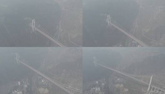 航拍贵州茅台镇赤水河红军桥青山高速桥景点高清在线视频素材下载