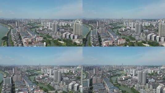 航拍江西吉安城市风光高清在线视频素材下载