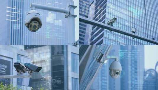 城市安防摄像头 监控摄像头 交通监控高清在线视频素材下载