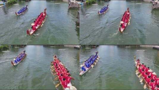 划龙舟传统节日龙舟赛高清在线视频素材下载