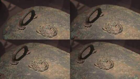 外国文物：新亚述时期 阿富汗 铜棺细节高清在线视频素材下载