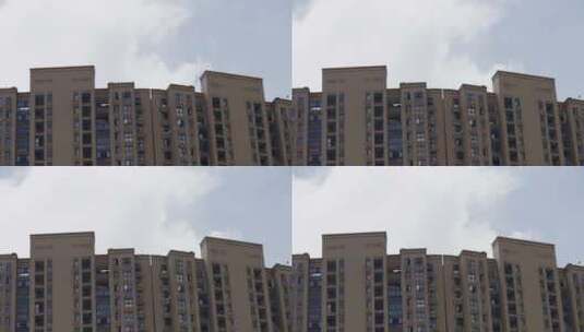 蓝天白云 城市住宅楼高清在线视频素材下载