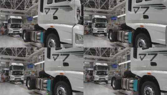 汽车卡车自动化生产线智能生产高清在线视频素材下载