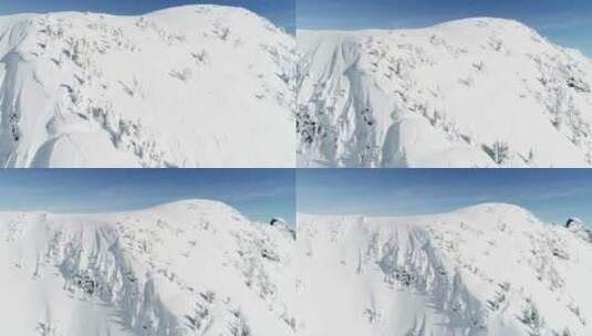 被雪覆盖的高山高清在线视频素材下载
