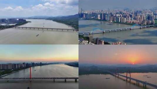 【合集】杭州城市交通 钱塘江 跨江大桥高清在线视频素材下载