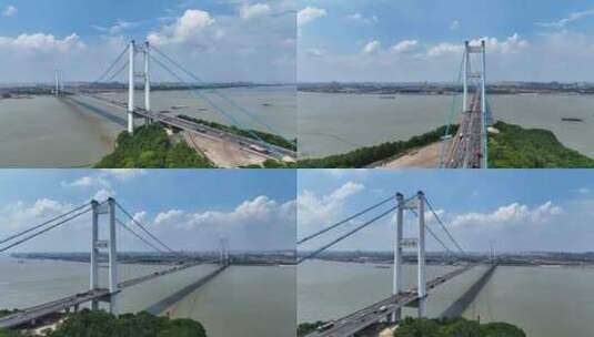 江阴大桥航拍高清在线视频素材下载