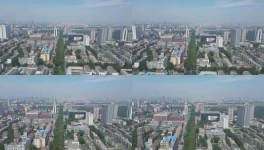 航拍山东淄博城市建设淄博地标建筑 (7)高清在线视频素材下载