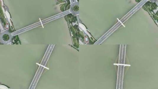 三明市台江大桥航拍沙溪台江大桥高清在线视频素材下载