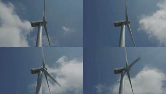 宁波 风电 环保新能源 发电风车 风力发电机高清在线视频素材下载