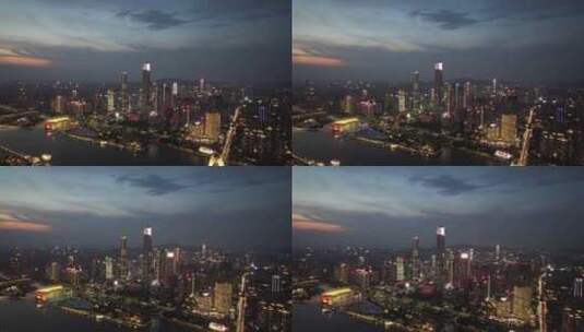 广州中轴线、广州珠江新城日落夜景高清在线视频素材下载