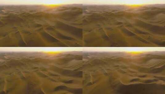 腾格里沙漠日落景观高清在线视频素材下载