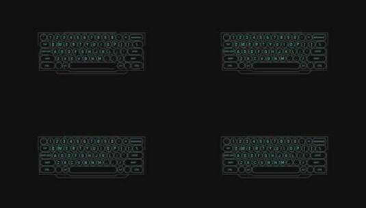 科技未来键盘操作系统设计HUD高清在线视频素材下载