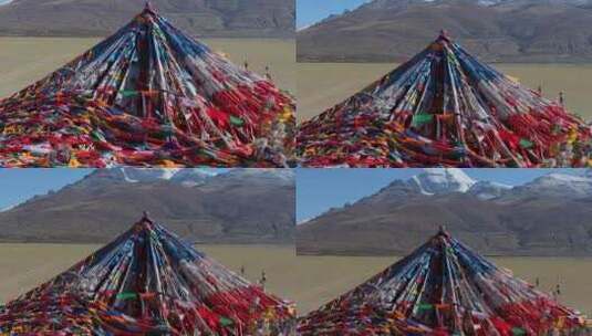 航拍西藏阿里冈仁波齐峰高清在线视频素材下载
