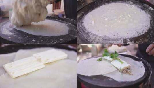 潮汕传统小吃糖葱薄饼高清在线视频素材下载