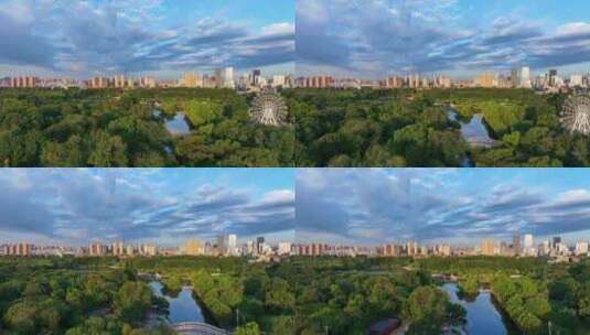 辽宁鞍山219公园生态城市绿色公园高清在线视频素材下载