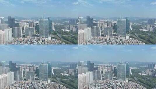 深圳岗厦村航拍大中华国际金融中心城市建筑高清在线视频素材下载