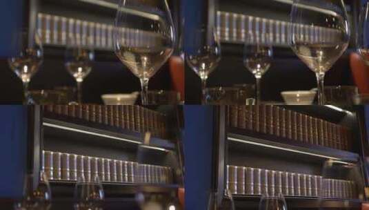餐厅里的高脚杯高清在线视频素材下载