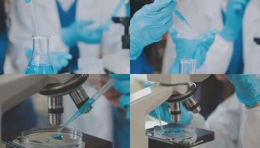 实验室做实验 显微镜高清在线视频素材下载