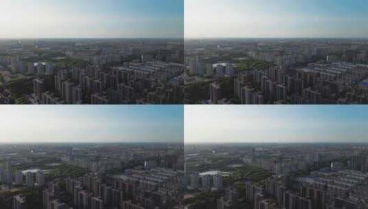 城市大景蓝天航拍高清在线视频素材下载