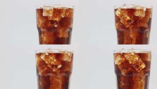 可乐特写 气泡 美食 冰可乐高清在线视频素材下载